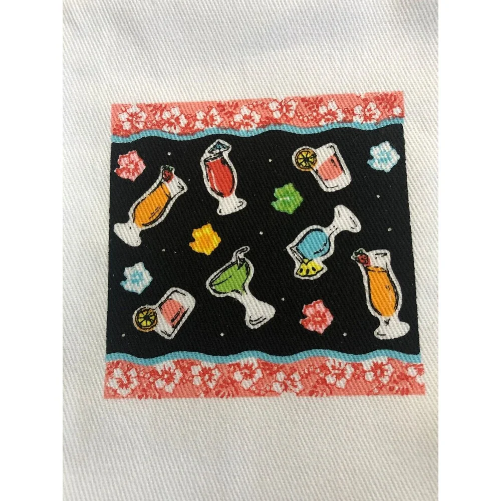 Ganz Cocktail Napkins Set of 4 White Cotton Cloth Bella Casa Cocktail BloodyMary